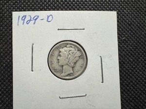 lot 93 image: 1929 D Silver Mercury Dime