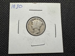 lot 94 image: 1930 Silver Mercury Dime