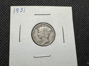 lot 95 image: 1931 Silver Mercury Dime