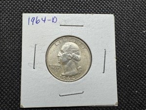 lot 82 image: 1964 D Silver Washington Quarter