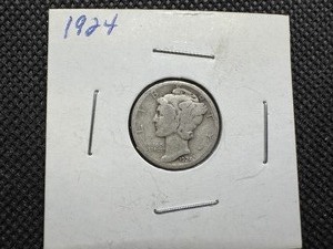 lot 83 image: 1924 Silver Mercury Dime