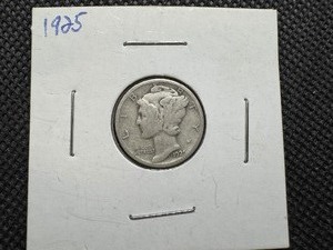 lot 85 image: 1925 Silver Mercury Dime