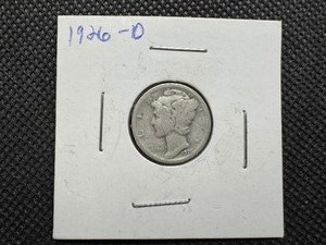 lot 88 image: 1926 D Silver Mercury Dime