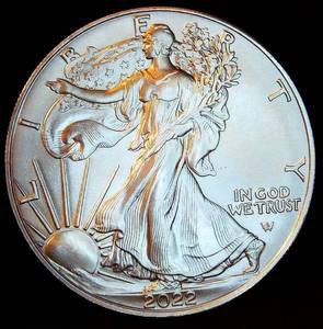 lot 19 image: BU 2022 American Silver Eagle
