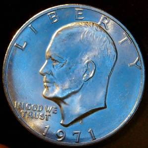 lot 39 image: Gem BU 1971-S Silver Eisenhower Dollar, Full Luster