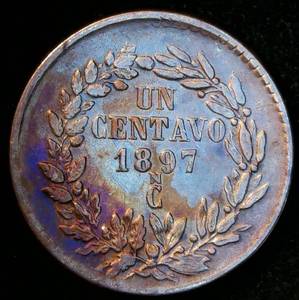 lot 43 image: Culiacon Minted 1897-CN Un Centavos, Low 300k Mintage, KM# 391.1