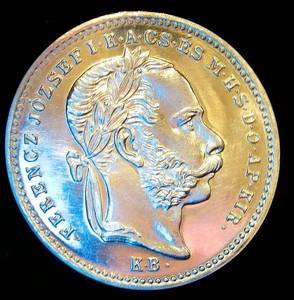 lot 44 image: Very Scarce 1868 KB Hungary 20 Krajczar Silver Proof Restrike, Deep Mirrors wminor hairlines, KM# 447