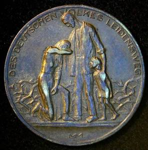 lot 46 image: 1923 German Hyperinflation Commemorative Medal, Peoples Suffering, Bronze, Original Surfaces, N# 554054