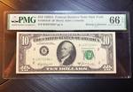 Gem Uncirculated 1969-A $10 Fed Reserve Note, New York, EPQ66, Rickey Collection