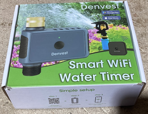 lot 102 image: Denvest- Smart Wifi Water Timer with Brass Inlet- Voice Control- App Control