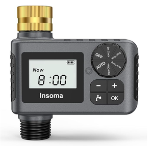 lot 106 image: Insoma Sprinkler Timer with Brass Swivel, Programmable Water Timer for Outdoor Garden Hose, Hose Timers with Rain DelayManualAuto Mode, Drip Irrigation and Lawn Watering System, 1 Outlet