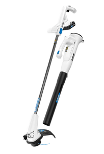 lot 22 image: HART 20V 10 String Trimmer & Bazooka Blower Combo (1) Charger (No Battery)