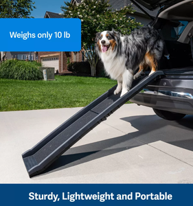 lot 36 image: PetSafe Happy Ride Folding Dog Ramp - Black  62 in L X 16 in W X 4 in H