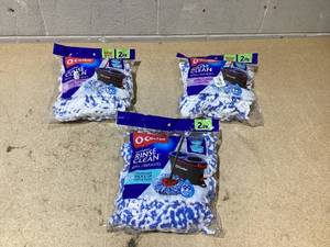 lot 128 image: LOT OF 3 O-Cedar Rinse Clean Mop Refills (2 Packs)