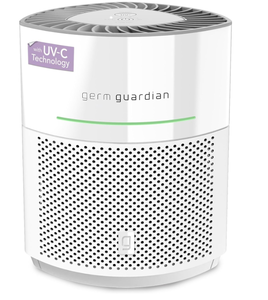 lot 53 image: GermGuardian Airsafe HEPA Air Purifier for Home, Large Rooms Up To 1043 Sq. Ft. with HEPA Air Filter, UV-C Light & Air Quality Sensor, AC3000W, White