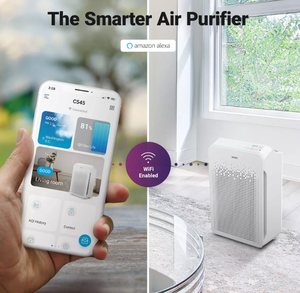 lot 57 image: WINIX C545 Air Purifier for Home with Air Quality Monitor True HEPA Carbon Filter (Used)