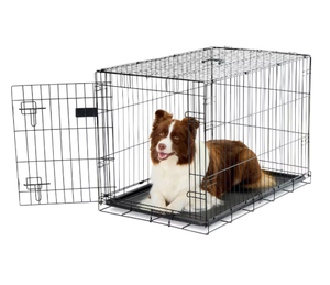 lot 76 image: Carlson Single Door Wire Dog Crate - Black Dimensions of Crate 36� L x 23� W x 25.5� H