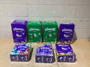 lot 143 image: LOT OF 7 Kleenex Facial Tissue