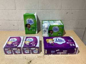 lot 159 image: LOT OF 5 Puffs Facial Tissues