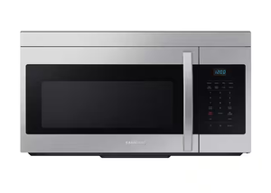 lot 84 image: Samsung 1.6 cu. ft. 1000 W Stainless Steel Over-the-Range Microwave with Auto Cook Model # ME16A4021AS