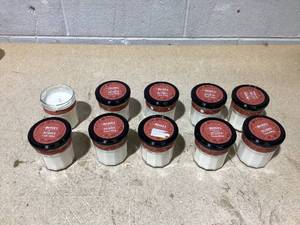 lot 85 image: LOT OF 10 Mrs. Meyers Clean Day Soy Candles (Gingerbread Scent, Missing 1 Lid)