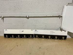 LOT OF 2 Brightroom Modern Octopus 5 Rail Nickel Hooks Black Wall Mounted Decorative Hook Rack, Coat Rack, 22.5 Length