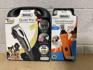 lot 250 image: LOT OF 2 Wahl Home Products Dog Clipper & Nail Grinder