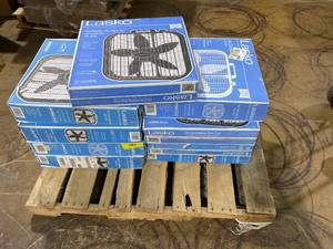 lot 251 image: LOT OF 9 Lasko Box Fans