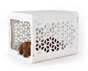 KindTail PAWD Cat and Dog Crate - S - White - 21 Inches (L), 16 Inches (H) x 15.75 Inches (W) (Used)