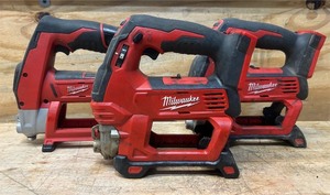 lot 9 image: Milwaukee Grease Gun lot of 3 (Tool Only)