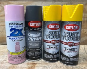 lot 10 image: Spray Paint lot of 4