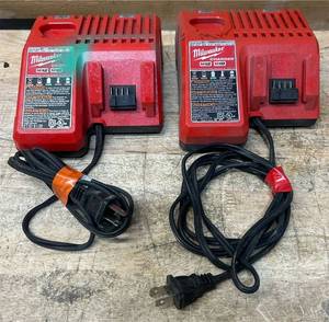 lot 59 image: Milwaukee Charger Cat No. 48-59-1812 lot of 2