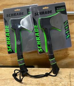 lot 104 image: Schrade Scaxe10 Hatchet lot of 2