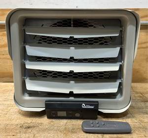 lot 113 image: Dr. Infrared Heater DR-975 7500-Watt 240-Volt Hardwired Shop Garage Electric Heater, Wall Ceiling Mounted with Remote Controlled Thermostat Msrp $299.99