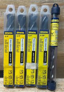 lot 127 image: Irwin Drill Bit lot of 5