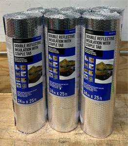 lot 132 image: Everbilt Double Reflective Insulation With Staple Tab (1 box of 6)