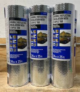 lot 133 image: Everbilt Double Reflective Insulation With Staple Tab (1 box of 6)