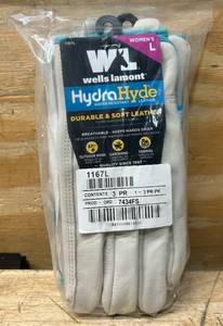 lot 144 image: Wells Lamont HydraHyde Women s L 3 pairs