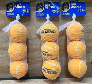 lot 154 image: PetSport Tuff Squeaks 2.5  9 balls