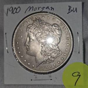 lot 9 image: 1900 Morgan Dollar $1 BU Condition