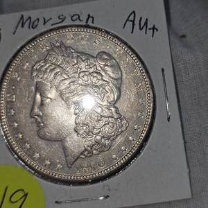 lot 19 image: 1890 Morgan Dollar $1 AU Condition