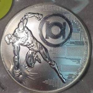 lot 28 image: 2022 $2 Niue, .999 Silver Justice League Green Lantern, 1oz