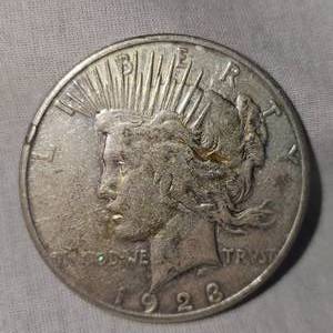 lot 73 image: 1923 S Peace Dollar $1 Light Toning