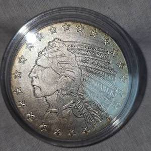 lot 93 image: Big Chief .999 Silver Bullion Round