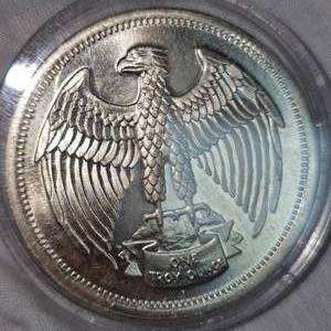 lot 113 image: 1974 Letcher Plant Mint 1 oz t Silver Round