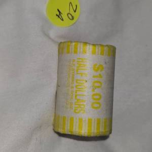 lot 20A image: Unsearched Treasury Roll of Half Dollars 50c