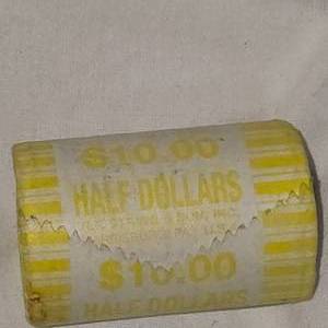 lot 40A image: Unsearched Treasury Roll of Half Dollars 50c