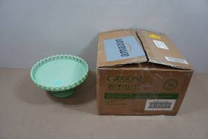 lot 10 image: Martha Stewart 8.5 Handmade Jadeite Glass Cake Stand