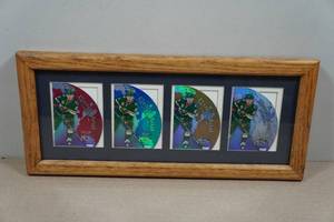 lot 51 image: Framed 2021-22 Upper Deck Kirill Kaprizov Metal Universe Hockey Cards