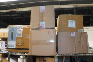 lot 208 image: Vases, Basket and Wooden Bowl